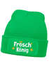 Herren Beanie Patch - Froschkönig - Strickmütze mit Spruch Aufdruck Fasching Karneval Lustig Mütze Männer Moonworks®preview