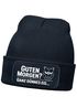 Herren Beanie Patch Grafik Print Eule Strickmütze mit Spruch Guten Morgen Aufdruck Lustig Mütze Männer Moonworks®preview