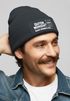 Herren Beanie Patch Grafik Print Eule Strickmütze mit Spruch Guten Morgen Aufdruck Lustig Mütze Männer Moonworks®preview