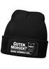 Herren Beanie Patch Grafik Print Eule Strickmütze mit Spruch Guten Morgen Aufdruck Lustig Mütze Männer Moonworks®preview
