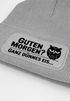 Herren Beanie Patch Grafik Print Eule Strickmütze mit Spruch Guten Morgen Aufdruck Lustig Mütze Männer Moonworks®preview