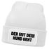 Herren Beanie Patch Spruch Gassi gehen Strickmütze mit Spruch Hundeliebhaber Aufdruck Lustig Mütze Männer Moonworks®preview