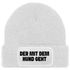 Herren Beanie Patch Spruch Gassi gehen Strickmütze mit Spruch Hundeliebhaber Aufdruck Lustig Mütze Männer Moonworks®preview