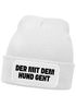 Herren Beanie Patch Spruch Gassi gehen Strickmütze mit Spruch Hundeliebhaber Aufdruck Lustig Mütze Männer Moonworks®preview
