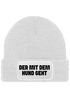Herren Beanie Patch Spruch Gassi gehen Strickmütze mit Spruch Hundeliebhaber Aufdruck Lustig Mütze Männer Moonworks®preview