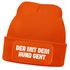 Herren Beanie Patch Spruch Gassi gehen Strickmütze mit Spruch Hundeliebhaber Aufdruck Lustig Mütze Männer Moonworks®preview