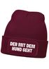 Herren Beanie Patch Spruch Gassi gehen Strickmütze mit Spruch Hundeliebhaber Aufdruck Lustig Mütze Männer Moonworks®preview