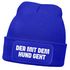 Herren Beanie Patch Spruch Gassi gehen Strickmütze mit Spruch Hundeliebhaber Aufdruck Lustig Mütze Männer Moonworks®preview