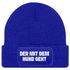 Herren Beanie Patch Spruch Gassi gehen Strickmütze mit Spruch Hundeliebhaber Aufdruck Lustig Mütze Männer Moonworks®preview