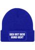 Herren Beanie Patch Spruch Gassi gehen Strickmütze mit Spruch Hundeliebhaber Aufdruck Lustig Mütze Männer Moonworks®preview