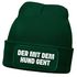 Herren Beanie Patch Spruch Gassi gehen Strickmütze mit Spruch Hundeliebhaber Aufdruck Lustig Mütze Männer Moonworks®preview