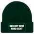 Herren Beanie Patch Spruch Gassi gehen Strickmütze mit Spruch Hundeliebhaber Aufdruck Lustig Mütze Männer Moonworks®preview