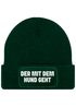 Herren Beanie Patch Spruch Gassi gehen Strickmütze mit Spruch Hundeliebhaber Aufdruck Lustig Mütze Männer Moonworks®preview