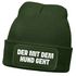 Herren Beanie Patch Spruch Gassi gehen Strickmütze mit Spruch Hundeliebhaber Aufdruck Lustig Mütze Männer Moonworks®preview