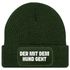 Herren Beanie Patch Spruch Gassi gehen Strickmütze mit Spruch Hundeliebhaber Aufdruck Lustig Mütze Männer Moonworks®preview