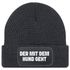 Herren Beanie Patch Spruch Gassi gehen Strickmütze mit Spruch Hundeliebhaber Aufdruck Lustig Mütze Männer Moonworks®preview