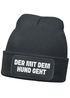Herren Beanie Patch Spruch Gassi gehen Strickmütze mit Spruch Hundeliebhaber Aufdruck Lustig Mütze Männer Moonworks®preview