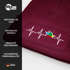 Herren Beanie Patch Strickmütze Aufdruck Herzschlag Narrenkappe Fasching Karneval Lustig Mütze Männer Moonworks®preview