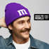 Herren Beanie Patch Strickmütze mit Buchstabe M Aufdruck Fasching Karneval Lustig Mütze Männer Moonworks®preview