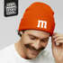 Herren Beanie Patch Strickmütze mit Buchstabe M Aufdruck Fasching Karneval Lustig Mütze Männer Moonworks®preview