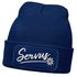 Herren Beanie Patch Strickmütze mit Spruch Lustig Servus Lederhose in der Wäsche Outfit für das Oktoberfest Männer Moonworks®preview