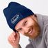 Herren Beanie Patch Strickmütze mit Spruch Lustig Servus Lederhose in der Wäsche Outfit für das Oktoberfest Männer Moonworks®preview