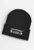 Herren Beanie Patch Strickmütze mit Spruch Narrenkappe Aufdruck Fasching Karneval Lustig Mütze Männer Moonworks®preview