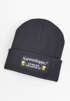 Herren Beanie Patch Strickmütze mit Spruch Narrenkappe Aufdruck Fasching Karneval Lustig Mütze Männer Moonworks®preview