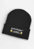 Herren Beanie Patch Strickmütze mit Spruch Narrenkappe Aufdruck Fasching Karneval Lustig Mütze Männer Moonworks®preview