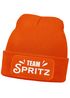 Herren Beanie Patch Strickmütze Spruch Team Spritz Aufdruck Lustig Mütze Männer Party Cocktail Apero Liebhaber Moonworks®preview