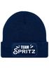 Herren Beanie Patch Strickmütze Spruch Team Spritz Aufdruck Lustig Mütze Männer Party Cocktail Apero Liebhaber Moonworks®preview