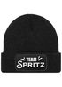 Herren Beanie Patch Strickmütze Spruch Team Spritz Aufdruck Lustig Mütze Männer Party Cocktail Apero Liebhaber Moonworks®preview