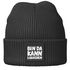 Herren Beanie Spruch Bin da kann losgehen Statement Motivation Patch Aufdruck Bedruckt Moonworks®preview