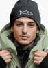 Herren Beanie Wintermütze Hai Patch Aufdruck Print Strickmütze Männer Rippstrick Neverless®preview