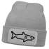 Herren Beanie Wintermütze Hai Patch Aufdruck Print Strickmütze Männer Rippstrick Neverless®preview