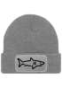 Herren Beanie Wintermütze Hai Patch Aufdruck Print Strickmütze Männer Rippstrick Neverless®preview