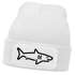 Herren Beanie Wintermütze Hai Patch Aufdruck Print Strickmütze Männer Rippstrick Neverless®preview