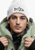 Herren Beanie Wintermütze Hai Patch Aufdruck Print Strickmütze Männer Rippstrick Neverless®preview