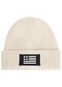 Herren Beanie Wintermütze mit Patch Amerika Flagge Aufdruck Print Strickmütze Rippstrick Neverless®preview