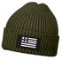 Herren Beanie Wintermütze mit Patch Amerika Flagge Aufdruck Print Strickmütze Rippstrick Neverless®preview