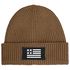 Herren Beanie Wintermütze mit Patch Amerika Flagge Aufdruck Print Strickmütze Rippstrick Neverless®preview