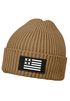 Herren Beanie Wintermütze mit Patch Amerika Flagge Aufdruck Print Strickmütze Rippstrick Neverless®preview