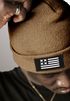 Herren Beanie Wintermütze mit Patch Amerika Flagge Aufdruck Print Strickmütze Rippstrick Neverless®preview