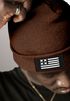 Herren Beanie Wintermütze mit Patch Amerika Flagge Aufdruck Print Strickmütze Rippstrick Neverless®preview
