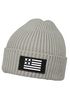 Herren Beanie Wintermütze mit Patch Amerika Flagge Aufdruck Print Strickmütze Rippstrick Neverless®preview