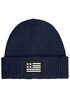 Herren Beanie Wintermütze mit Patch Amerika Flagge Aufdruck Print Strickmütze Rippstrick Neverless®preview