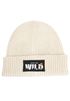 Herren Beanie Wintermütze mit Patch Aufdruck Print Strickmütze Rippstrick Neverless®preview