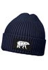 Herren Beanie Wintermütze mit Patch Bär Lineart Polygon Natur Aufdruck Print Strickmütze Rippstrick Outdoor Fashion Neverless®preview