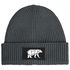 Herren Beanie Wintermütze mit Patch Bär Lineart Polygon Natur Aufdruck Print Strickmütze Rippstrick Outdoor Fashion Neverless®preview