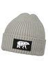 Herren Beanie Wintermütze mit Patch Bär Lineart Polygon Natur Aufdruck Print Strickmütze Rippstrick Outdoor Fashion Neverless®preview